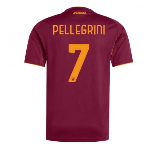 Stroje piłkarskie AS Roma Lorenzo Pellegrini #7 Koszulka Podstawowej 2025-26 Krótki Rękaw